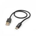 Hama 201545 Ladekabel Fabric USB-A zu USB-C 1,5m schwarz