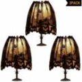 Halloween-Lampenschirm-Dekoration, schwarzer Spitzenband-Spinnennetz-Lampenschirm, für Partys, Heimdekoration, groß, 20 x 60 Zoll, 3 Stück - Minkurow