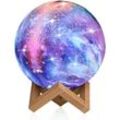 Moon Lamp, Kids Night Light Galaxy Lamp 16 Colors Moon Light with Wood Stand - Remote & Touch Control usb Rechargeable Gift for Girls Lover Birthday