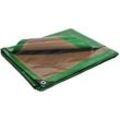 Tecplast - Plane für Malerarbeiten 4x5 m 250PE - Grün und Braun - Hochwertige Schutzplane für Malerarbeiten für Böden und Möbel