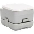 Camping-Toilette Tragbar Grau und Weiß 10+10 l - Prolenta Premium