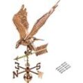 Dema - 3D Wetterfahne Adler aus Kupfer mit Fuß