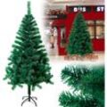 Künstlicher Weihnachtsbaum 180cm - Grün pvc Christbaum Dekobaum Tannenbaum mit Metallständer (Grün pvc, 180cm) - Uisebrt