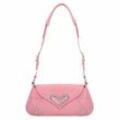 PINKO Classic 520 Schultertasche Leder 30 cm rosa marino-brushed silver