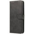 Wallet Magnet Case Buch Tasche Schutzhülle aufklappbare Hülle Standfunktion Zubehör kompatibel mit Oppo A78 Rot - Schwarz - Nexeri