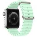 Silikon Armband Hülle Silikonschlaufe kompatibel mit Ihrer Watch 42/44/45/49 Weiß
