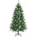 Juskys - künstlicher Weihnachtsbaum - Baum mit led Beleuchtung & Ständer - Tannenbaum naturgetreu für drinnen - Christbaum künstlich - 210 cm