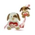 Plüschhund Mit Herzaufschrift Ich Liebe Dich 30cm Valentinstag Geschenkidee 93703