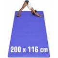 Eyepower - 200x116 Extra Large Yoga Mat 6mm Non Slip - Wide Home Gym Mat - Gymnastics Mat - violett