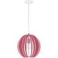 Decken Pendel Lampe pink Holz Lamellen Design Mädchen Kinder Schlaf Hänge Zimmer Leuchte Eglo 95953