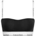 Calvin Klein Bustier, schmale Träger, Logoschriftzug, für Damen, schwarz, XS