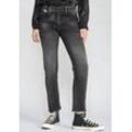 Le Temps Des Cerises Mom-Jeans 400/17 Momfit mit seitlichen Riegelverschluss und Druckknopf, schwarz