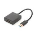 Digitus DA-70841 HDMI / USB 3.2 Gen 1 (USB 3.0) Adapter [1x USB 3.2 Gen 1 Stecker A (USB 3.0) - 1x HDMI-Buchse] Schwarz Geschirmt, HDMI-fähig, High Speed-HDMI,