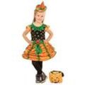 Kinderkleid "Kürbishexe", orange/grün