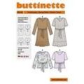 buttinette Schnitt "Stufenkleid & Bluse" für Damen