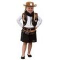 Cowgirl Kostüm für Kinder, schwarz/braun