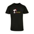 Merchcode T-Shirt Merchcode Herren Peanuts Duck Run Basic Round Neck T-Shirt (1-tlg), schwarz