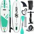Inflatable SUP-Board EXPLORER "Ocean 10‘8“ Aufblasbares Stand Up Paddle Set (325x84x15cm)" Wassersportboards Gr. 325 cm, grün (mint) Stand Up Paddle