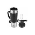 Auto-Wasserkocher Tasse Edelstahl-Reise-Heizung Tasse heißer Tee Kaffee Tasse Trinken Tasse 450ML 12V / 24V(12V)
