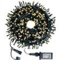 Amirror Smart Ug - 108ft Weihnachtslichterkette, 300 led Lichterketten, 8 Modi, Plug-in, Party, Hof, Garten, Warmweiß