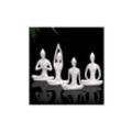 Amirror Smart Ug - Meditation Yoga Skulptur Dekoration, Familiendekoration Keramik Yoga Statue, Zen Yoga Geschenk Raumdekoration Weiß Paket 4 Stück