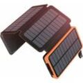 Solar-Ladegerät, 20.000 mAh, tragbarer externer Akku mit 4 Panels, wasserdichte Powerbank mit 2 usb, Outdoor-Camping für Handy-Tablets - Lycxames