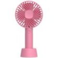 Mini kleiner Ventilator usb wiederaufladbar Student hält elektrischen Ventilator Handbüroschreibtisch super leise starker Wind Pink