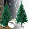 Künstlicher Weihnachtsbaum 150cm - Grün pvc Christbaum Dekobaum Tannenbaum mit Metallständer (Grün pvc, 150cm) - Uisebrt