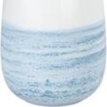 Aufbewahrungsdose Mala 1 l, Vorratsdose aus hochwertiger Keramik, Blau, Keramik weiß blau, Bambus braun - blau - Wenko