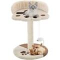 Maisonchic - Katzen-Kratzbaum,Katzenbaum,Kratzbrett Stabil,Katzenhaus Sisal 40 cm Beige und Braun VMEC291311