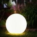 LED Solar Außen Steck Lampe Garten Beleuchtung Erdspieß Kugel Leuchte weiß Steckleuchte Solarlampe