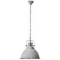 Lampe Jesper Pendelleuchte 38cm Glas grau Beton 1x A60, E27, 60W, geeignet für Normallampen (nicht enthalten) Kette ist kürzbar - Brilliant