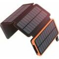 Solar-Ladegerät, 25.000 mAh, tragbarer externer Akku mit 4 Panels, wasserdichte Powerbank mit 2 usb, Outdoor-Camping für Handy-Tablets