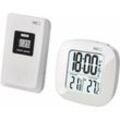 Emos - Digitales Thermometer mit Außensensor, Innen- und Außenthermometer mit Funkuhr, Wecker mit Snooze und Kalender , E0127