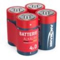 ANSMANN Batterien Mono D LR20 1,5V 4 Stück - Alkaline Batterie auslaufsicher