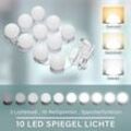 Make Up Licht led mit 3 Modi dimmbar und 10 Helligkeiten Hollywood-Stil Schminktischlampen Spiegelleuchte mit Schalter - Sonni