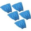 Vhbw - 5x Textilfilter kompatibel mit Aqua Vac Compact 10P Staubsauger, Nass-/Trockensauger - Stoffbeutel, Abwaschbar Blau