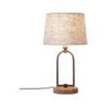 BRILLIANT Lampe Sora Tischleuchte 25cm beige 1x A60, E27, 40W, g.f. Normallampen n. ent. Mit Schnurzwischenschalter Struktur im Textilschirm