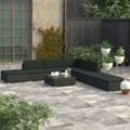 Maisonchic - 8-tlg. Garten-Lounge-Set Gartenmöbel-Set Terrassen-Sitzgruppe mit Auflagen Poly Rattan Schwarz ZDEH53286