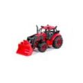 Polesie Spielzeug Traktor Radlader 91864 Frontlader, Schwungantrieb, Trecker rot