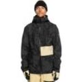 Snowboardjacke QUIKSILVER "Sammy Carlson Stretch Quest" Gr. M, schwarz (tie dye true black) Herren Jacken Snowboardjacken