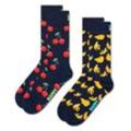 Happy Socks Socken Classic Cherry Socks (Packung, 2-Paar) Cherry & Banana Socks, bunt