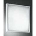 Wandleuchte 40x40cm Fabas Luce OSAKA 3x E27 Metallrahmen / Glas - weiß