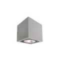 Deko-Light Wandaufbauleuchte Up&Down Cubodo II Double 15,7W 1260lm warmweiß IP54 silbergrau EEK G [A-G]