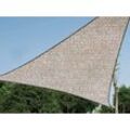 PEREL Sonnensegel, dreieckig Dreieck-Segel wasserdurchlässig für Terrasse Balkon & Garten