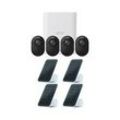 Arlo Ultra 2 VMS5440 - Kabelloses 4K-Überwachungssystem mit 4 Kameras + Solar Panel 4er-Set