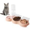 Wasserspender Automatisches Futter für Katzen und Hunde, Hunde-/Katzenfutter/Kroketten Zubehör Schüssel Haustiere sehr gut