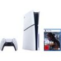 PlayStation 5 Disk Edition (Slim) + The Last of Us Part II Remastered, schwarz|weiß
