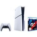 PlayStation 5 Disk Edition (Slim) + Gran Turismo 7, schwarz|weiß