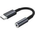 Fvbjd - USB-C-auf-3,5-mm-Audio-Adapter, USB-Typ-C-auf-3,5-mm-Kopfhöreranschluss-Adapter, USB-C-Kopfhörer-Adapter, Aux-Adapter, HiFi-DAC-Kabel für